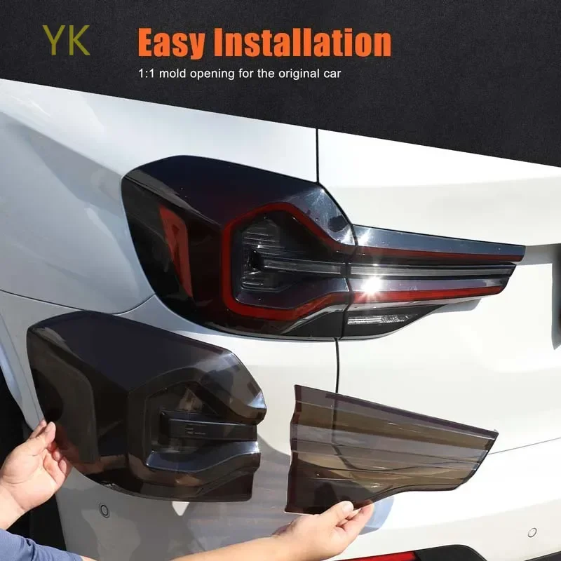 

For BMW X3 IX3 X3M G01 G08 F97 2022-2024 ABS Blackened Car Rear Tail Light Turn Signal Decoration Cover Car Accessories