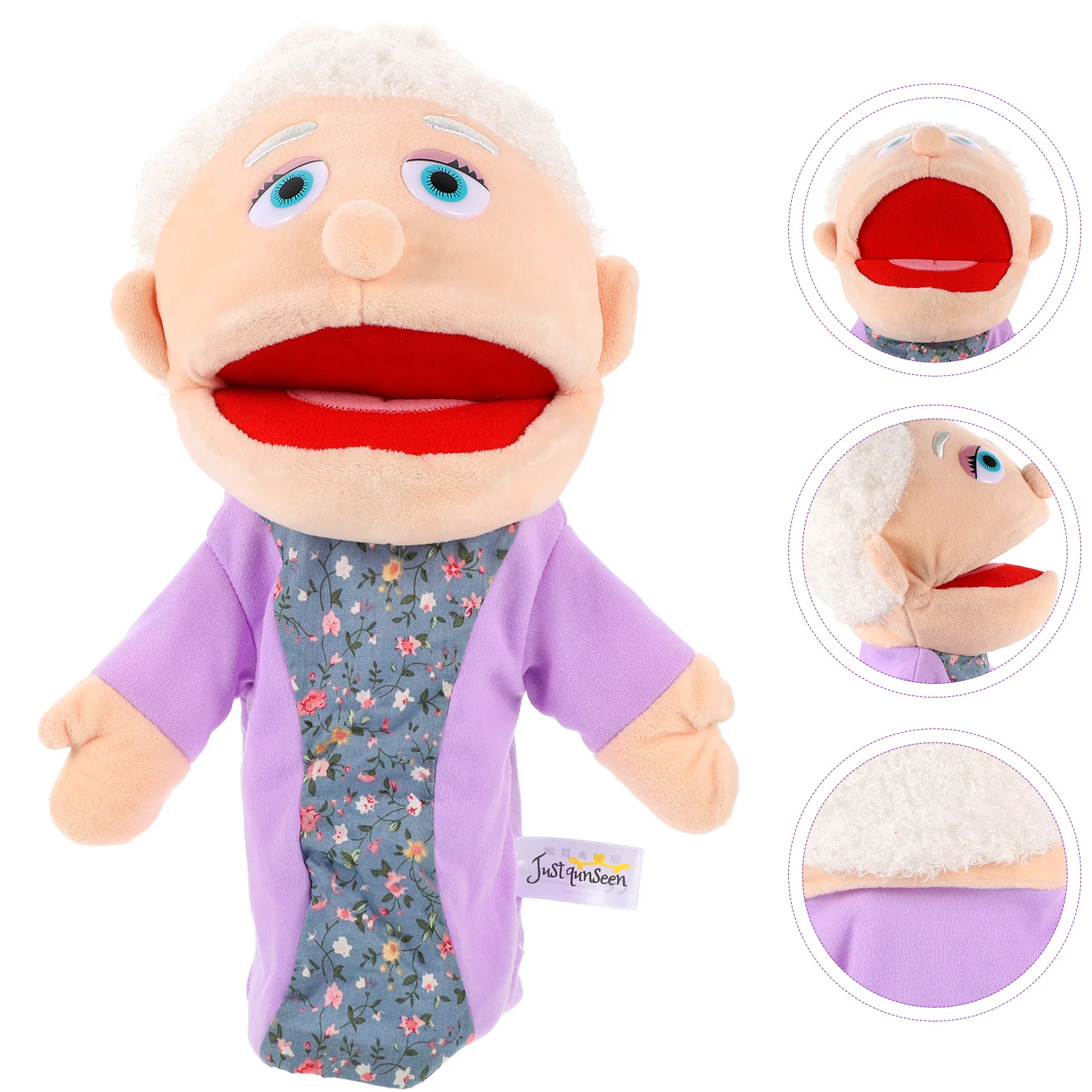 Marioneta de abuela, juguetes de baño de mano para bebé, guantes para contar historias, juego educativo de simulación infantil