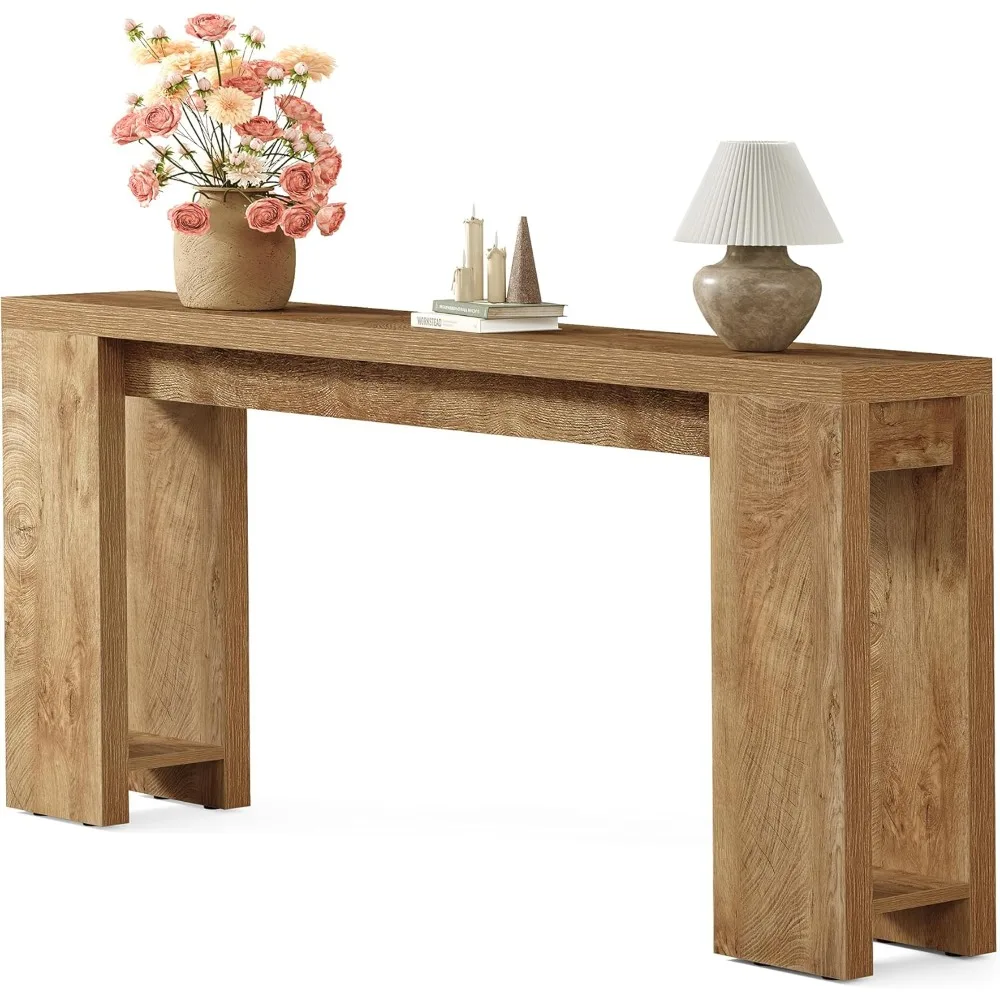 طاولة كونسول طويلة 70.9 بوصة، طاولة أريكة ضيقة خلف الأريكة، طاولة وحدة تحكم المزرعة لغرفة المعيشة، المدخل،