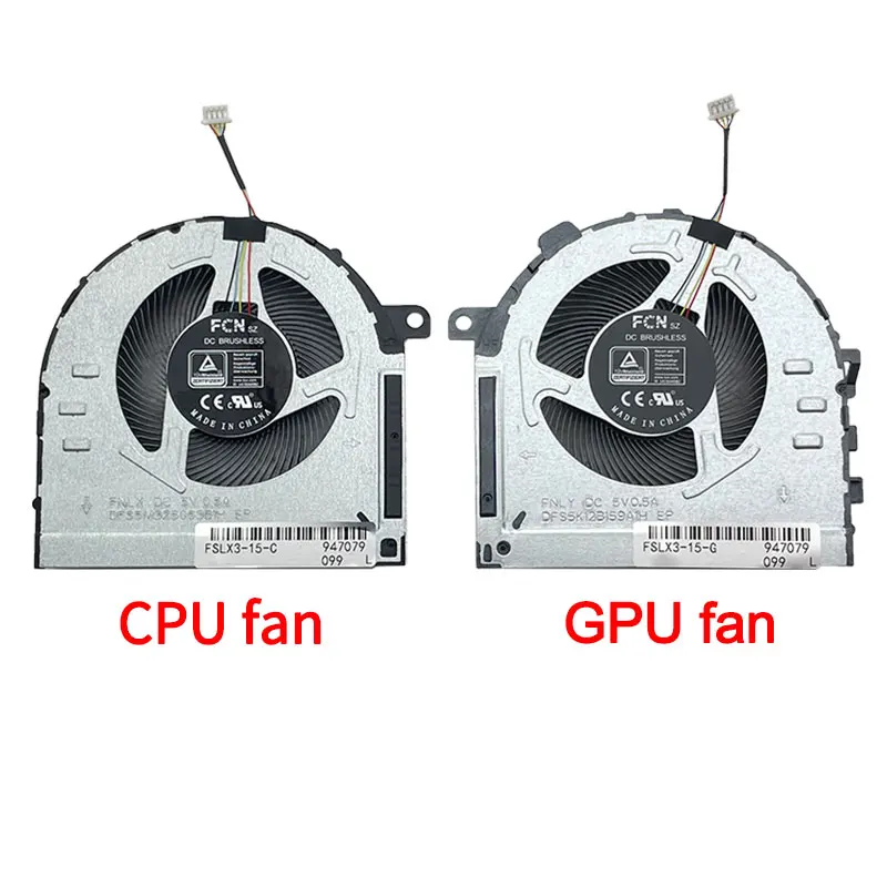 Ventilador de refrigeração gpu para cpu de laptop, para lenovo ideapad Gaming 3-15ACH6 3-15IHU6 15IAH6 5H40S20431 FNLY DFS5K12B159A1H FNLX DFS5M325063B1