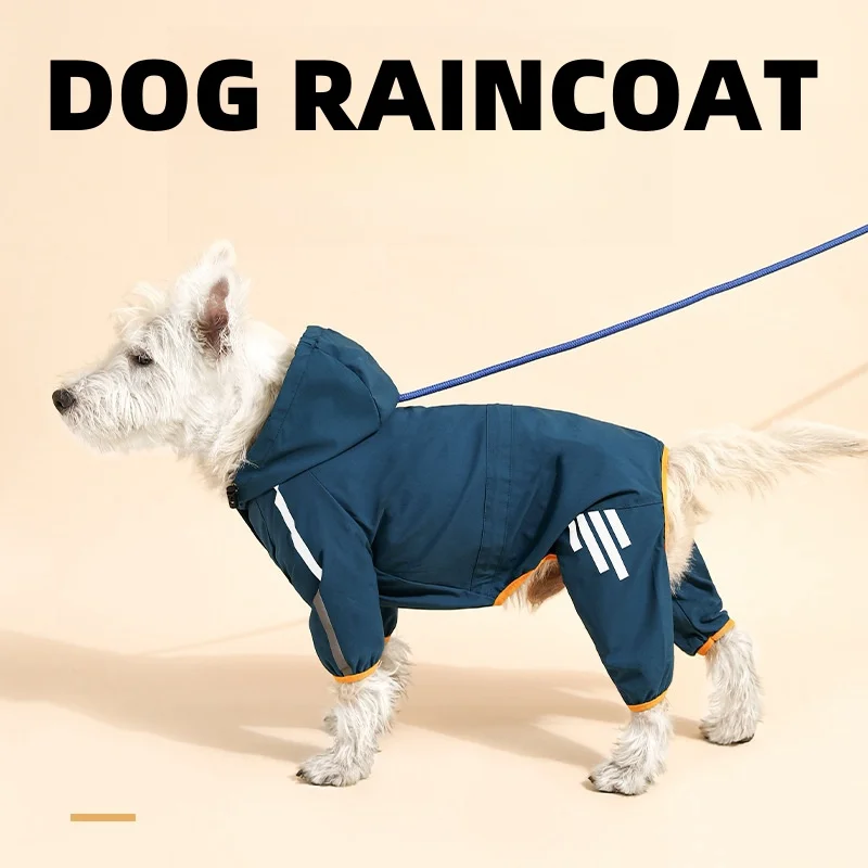 Reflective Waterproof Dog Raincoat Pet Clothes For Small Medium Dog Chihuahua Maltese Jumpsuit Raincoat