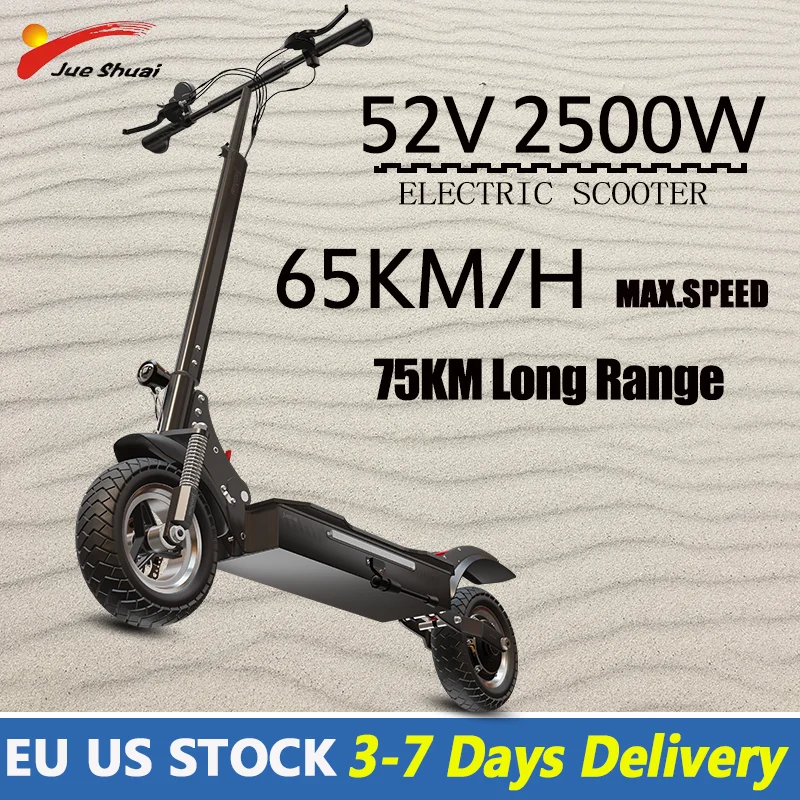 

X750 52V Li-Battery Electric Scooter 65KM/H Maximu Speed Waterproof IP54 Scooter Electric 10 Inch Pneumatic Tire E Scooter