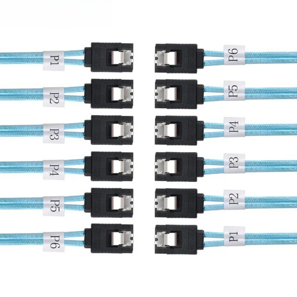 SATA-III SATA 3.0 Straight 7Pin  4/6/8 pcs/Set  Extension Cable Data Wire for Hard Disk SSD Drives NAS Server Host 6Gbps 0.5M 1M