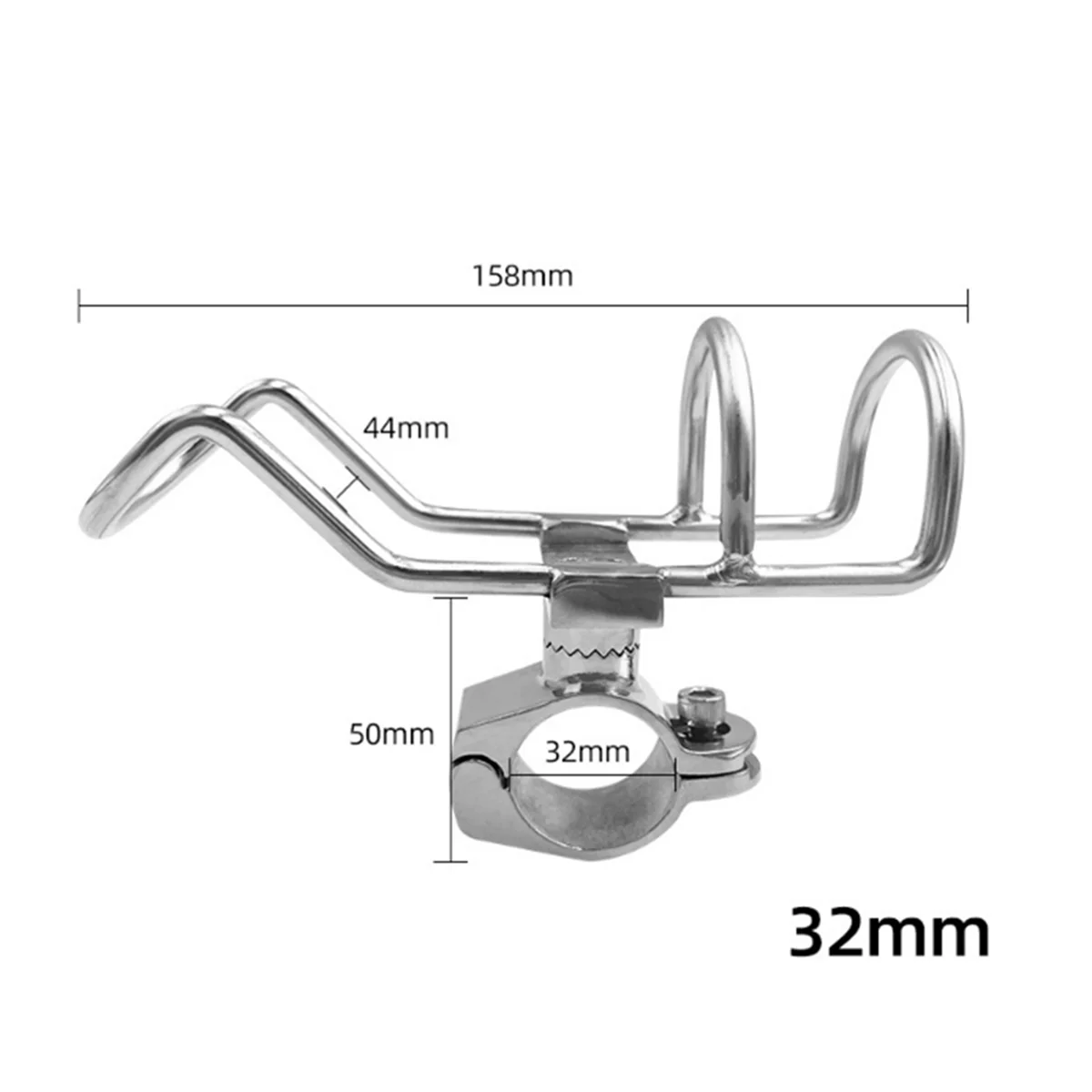 NEW_316 Stainless Steel 32MM Hole Fishing Rod Rack Holder Pole Bracket