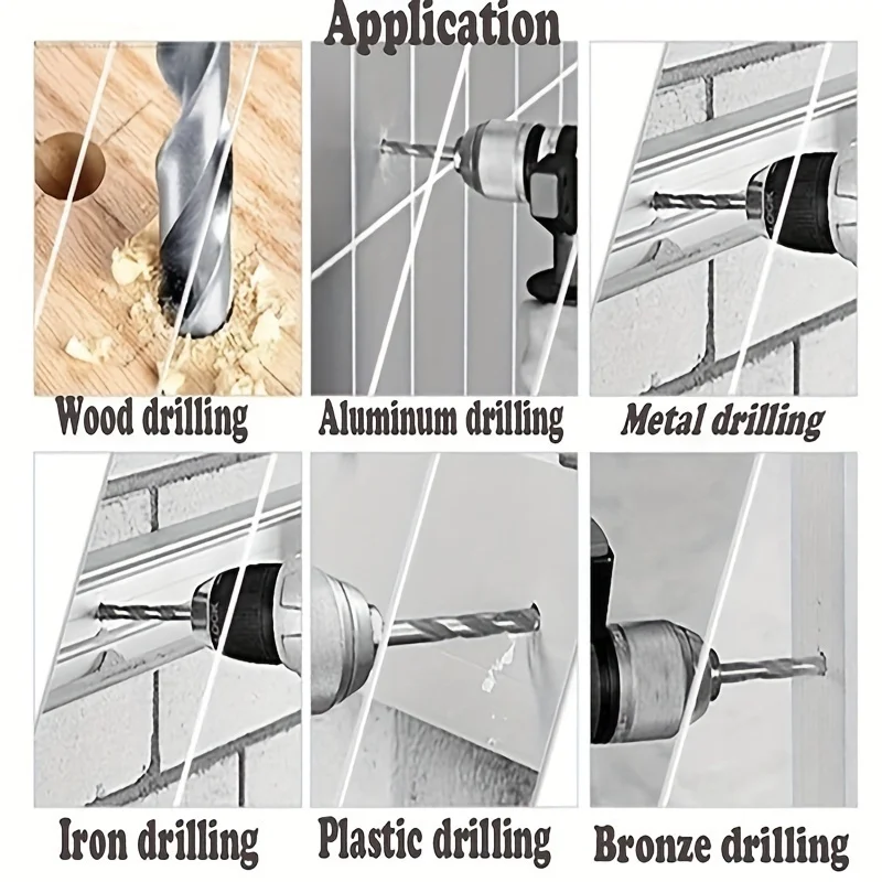 100-teiliges Titan-beschichtetes HSS-Bohrer-Set | Gerader Schaft | Für DIY/Holz/Kunststoff/Metall | Heimwerkerwerkzeuge – Detail 7