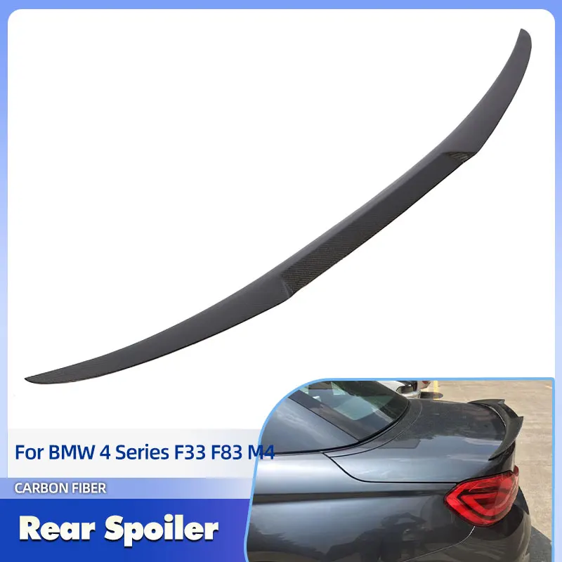 

Car Rear Trunk Spoiler Wings Full Carbon Fiber for BMW 4 Series F33 F83 M4 Convertible 2014-2019 Racing Rear Spoiler Wing Lip