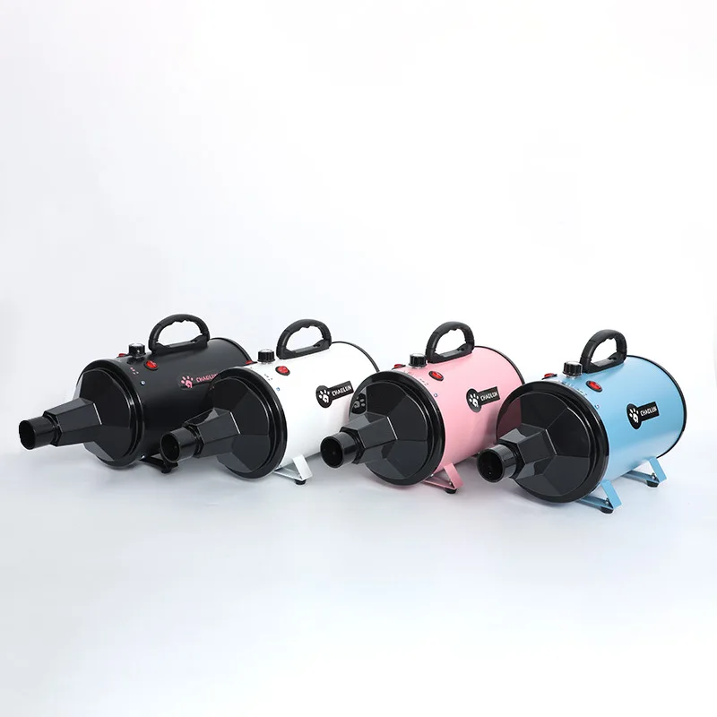 Pet Hair Dryer High-Power Eco-Friendly Plastic Mute Dogs Cats Stepless Speed Change Two-Level Heating Overheat Protection 220V