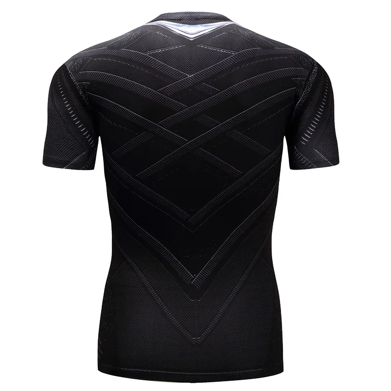 High Quality Polyester Men Running T Shirt Panther Quick Dry Fitness Shirt Training Exercise Clothes Gym Sport Shirt Tops