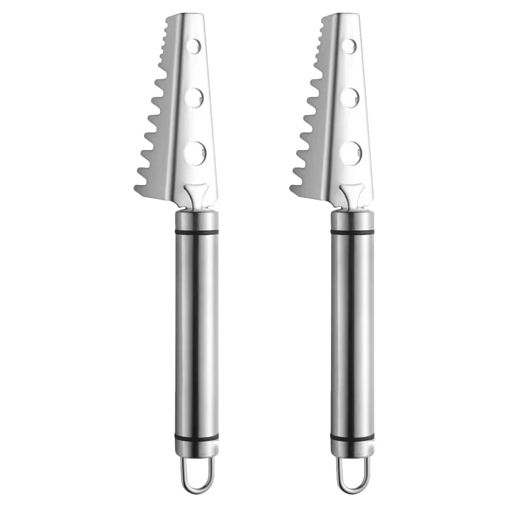

Fish Scale Planer Cleaning Tools Remover Scales Scraping Manual Silver Stainless