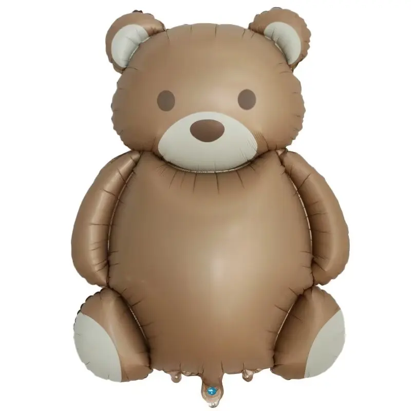 Cute Matte Rainbow Cake Bear Foil Balloon Kids Adult Birthday Party Decorations Cartoon Bow Candy Ice Cream Balloons Globos