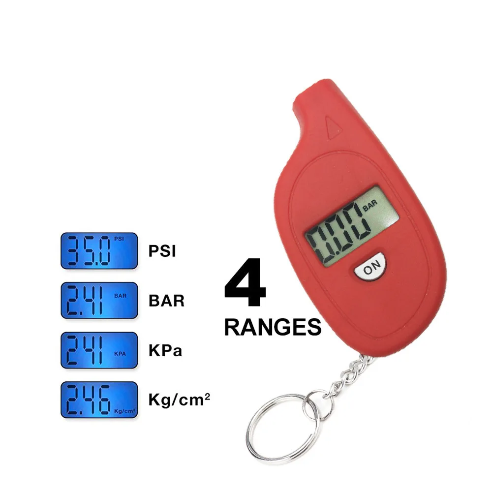 Mini Keychain Style Digital Tire Gauge LCD Display 2-150 PSI Car Tyre Air Pressure Tester Meter for Car Auto Motorcycle