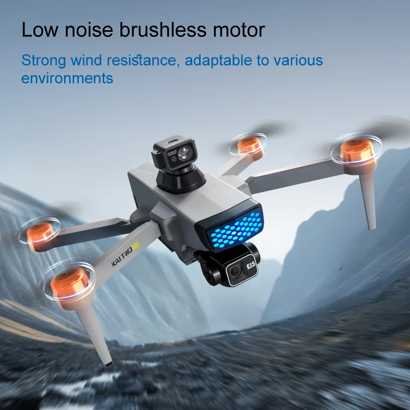 KAI TWO 3-axis Gimbal HD Aerial Photography Drone Brushless GPS 360° Laser Obstacle Avoidance Folding Aircraft  RC Quadcopter