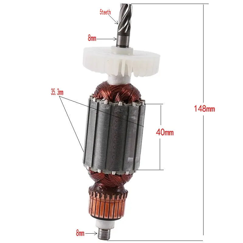 AC220V-240V Electric hammer Armature rotor for HITACH DH24PB3 DH24PC3 DH24PM C210716E 360720E power tool accessories