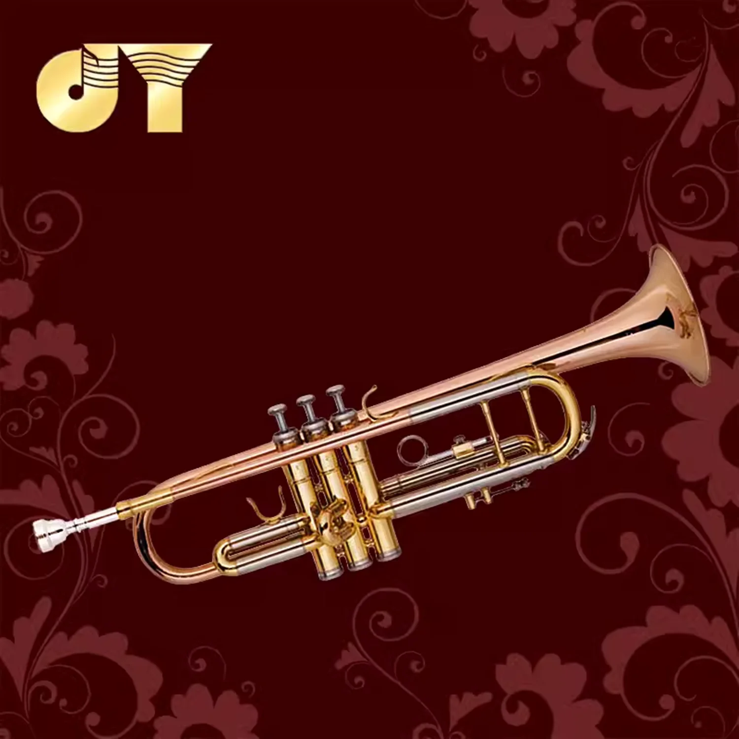 

1 Pcs Trumpet In B Flat Jytr-m300g Lacquer Gold