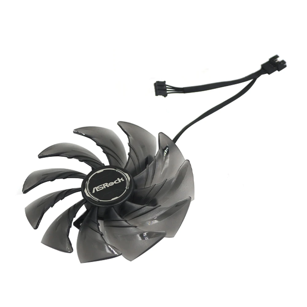 อาร์ ​ X7600XT CF1010H12S พัดลมการ์ดสำหรับแอสร็อค RX 7600 XT CHALLENGE กราฟิกการ์ดเปลี่ยนพัดลมพร้อมเปลือก