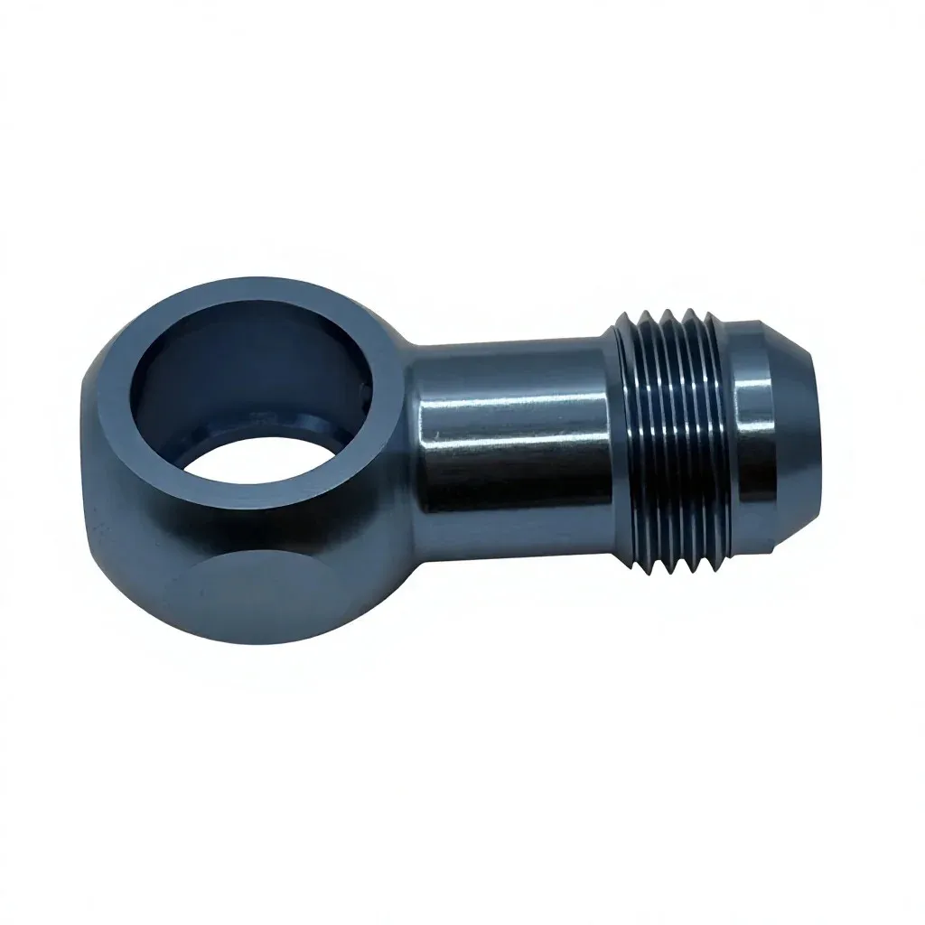 High Quality Banjo Adapter Fitting Aluminium M22 22MM with AN-12 an JIC TAIL Blue