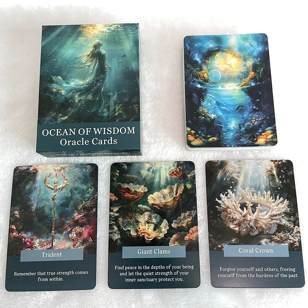 Tarot Cards, Ocean of Wisdom Oracle Cards, Fortune Telling Toys, Mysterious Sea Taro, Prophecy Oracle Deck, Prophet Cards