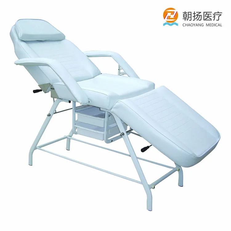 Modern opvouwbaar draagbaar stalen handmatig verstelbaar schoonheidssalon tattoo massagetafelbed