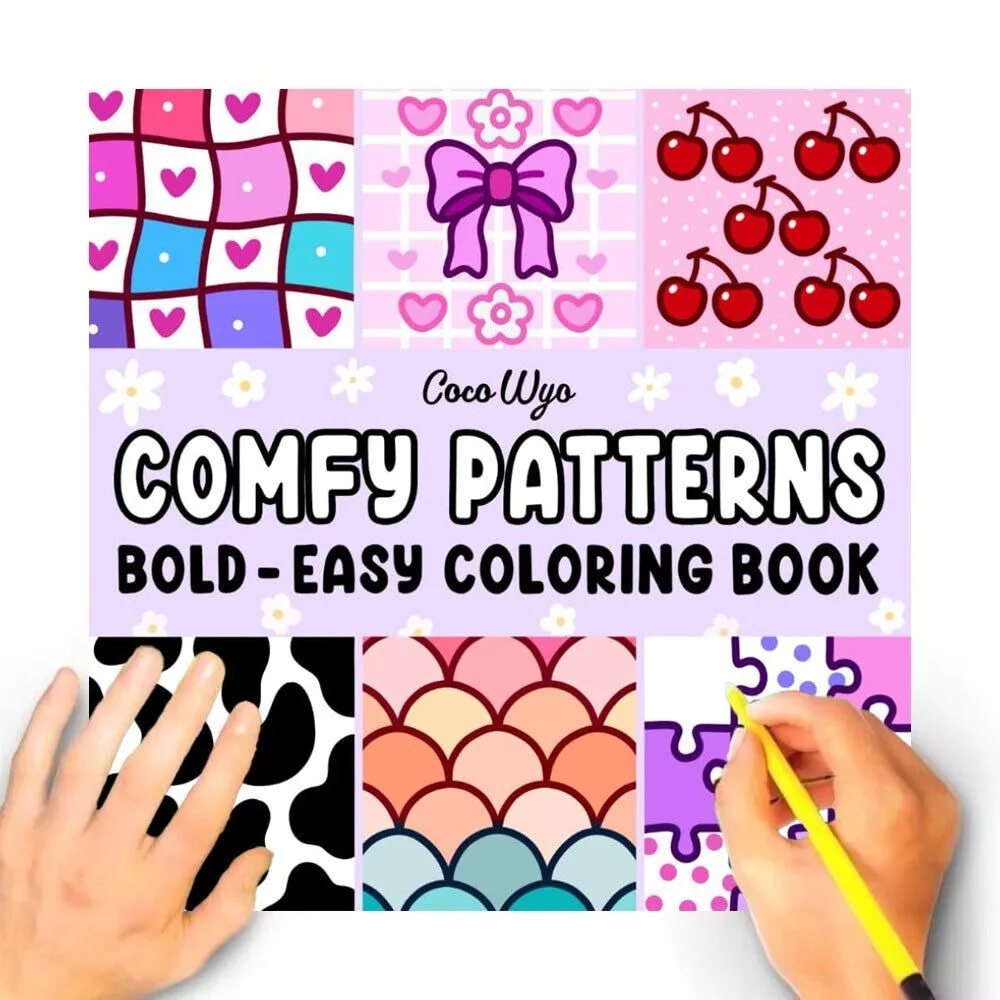 Cozy Corner Coloring Book Comfy Patterns Bold Easy Graffiti Painting Book Educational Montessori Drawing Toys Adults and Teens