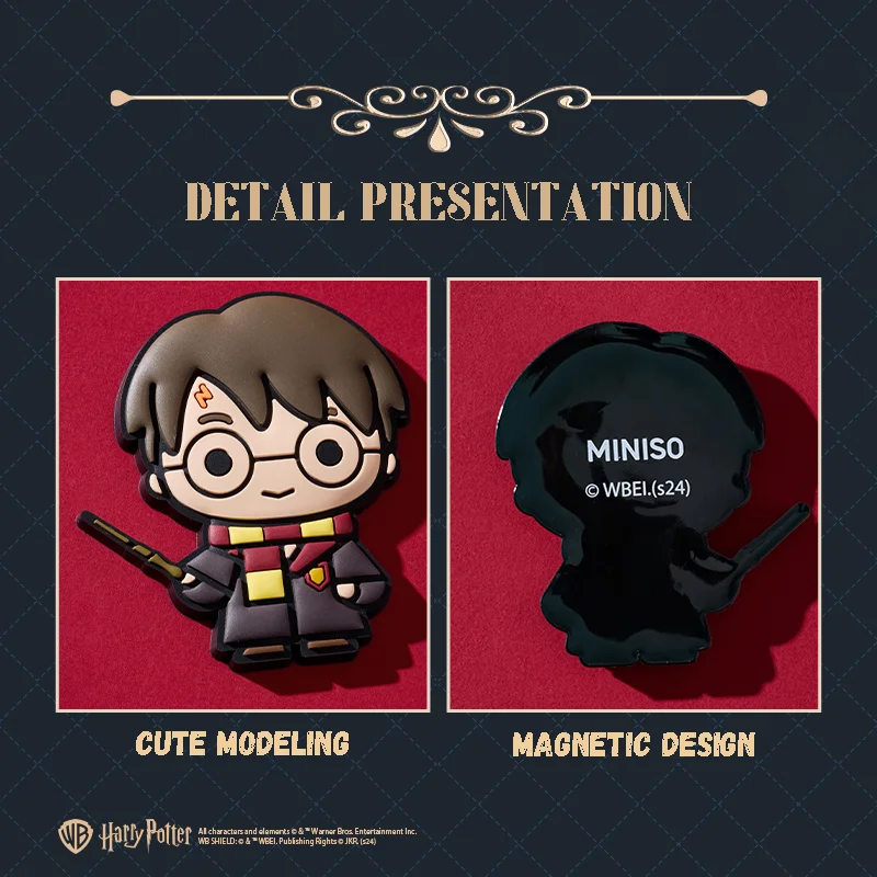 Miniso Genuine harry Potter Series Pvc Refrigerator Magnet Surrounding Decoration Cute Children Birthday Gift Landscape Ornament