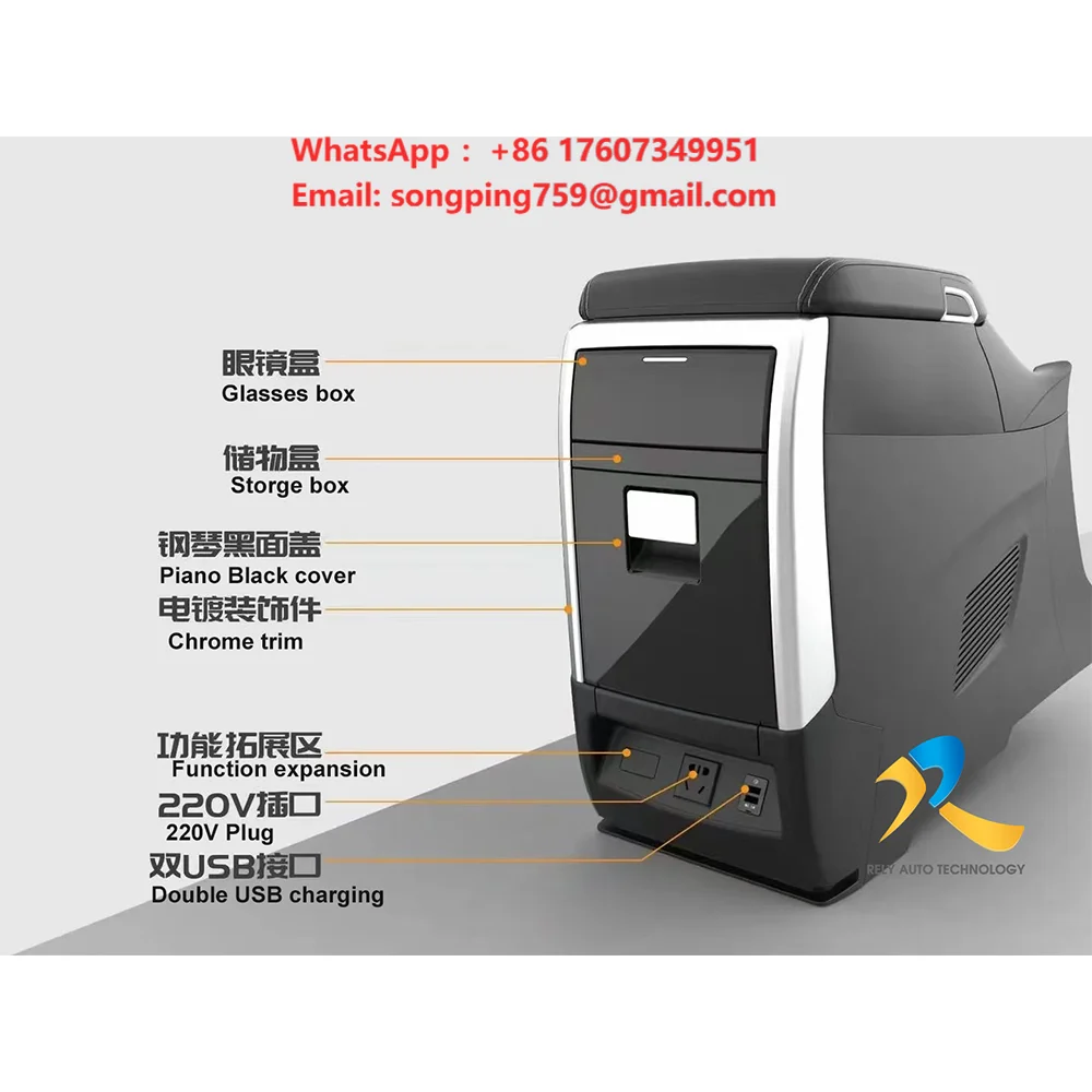 Upgraded Luxury Armrest Box for Alphard  Vellfire 2.0 2015 2014 2013 2012 2010 2009 2008  to  Alphard  Vellfire 3.0