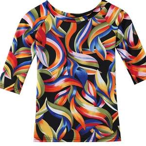 Kadın Slim-Fit Top-of-the dans, Çiçek gökkuşağı tarafından bilinir ve Latince Kadınlar onları giymek, karnımda olan bir gerçek, küçük Kız Kıyafetleri, Şık, Gömlek, Dans Deseni En çok satılan 11 flamengo gömlek - №8