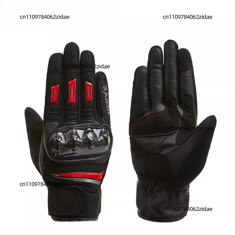 

For Four Seasons Carbon Fiber Motorcycle Gloves for Men - Motorcycle Riders' Protective Gear Against Falls