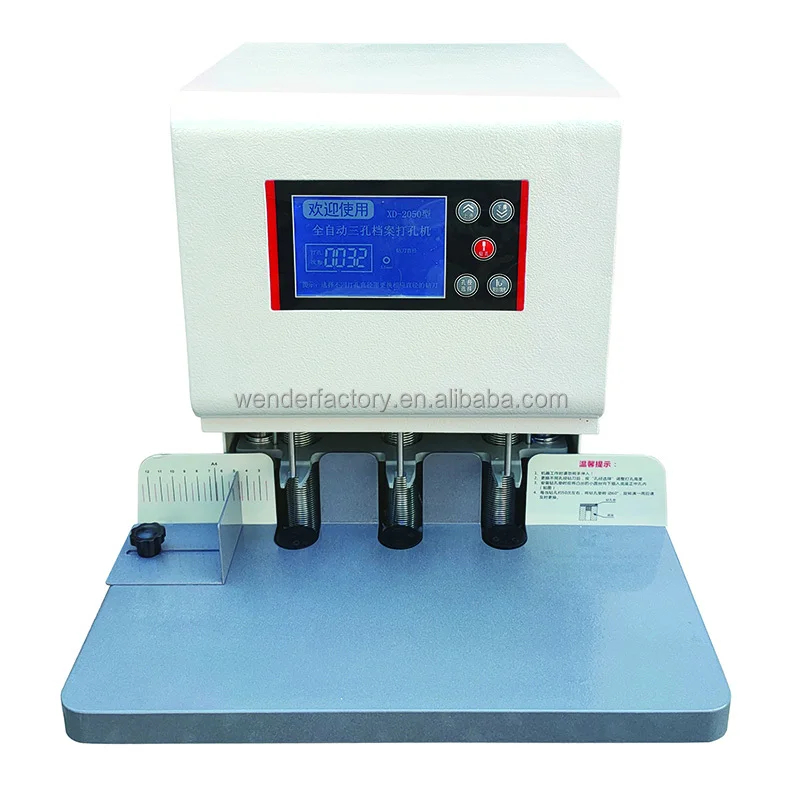 

Automatic Electric Paper Drilling Machine 3 Holes Punching Machine