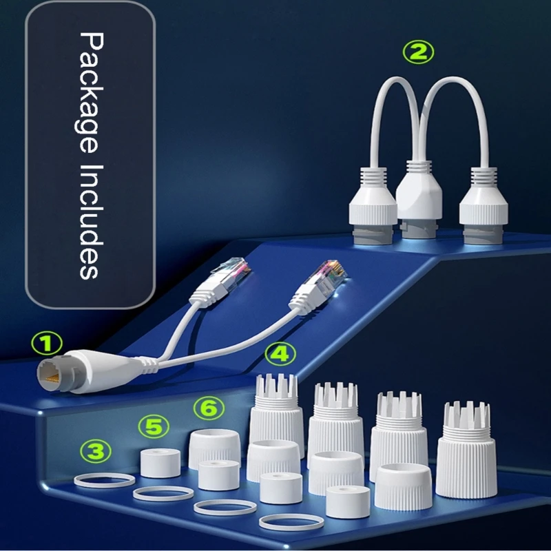 전문가용 방수 PoE 스플리터, 동시 온라인 분리기, 지지대 POE 모니터링, 산업용 쉬운 연결