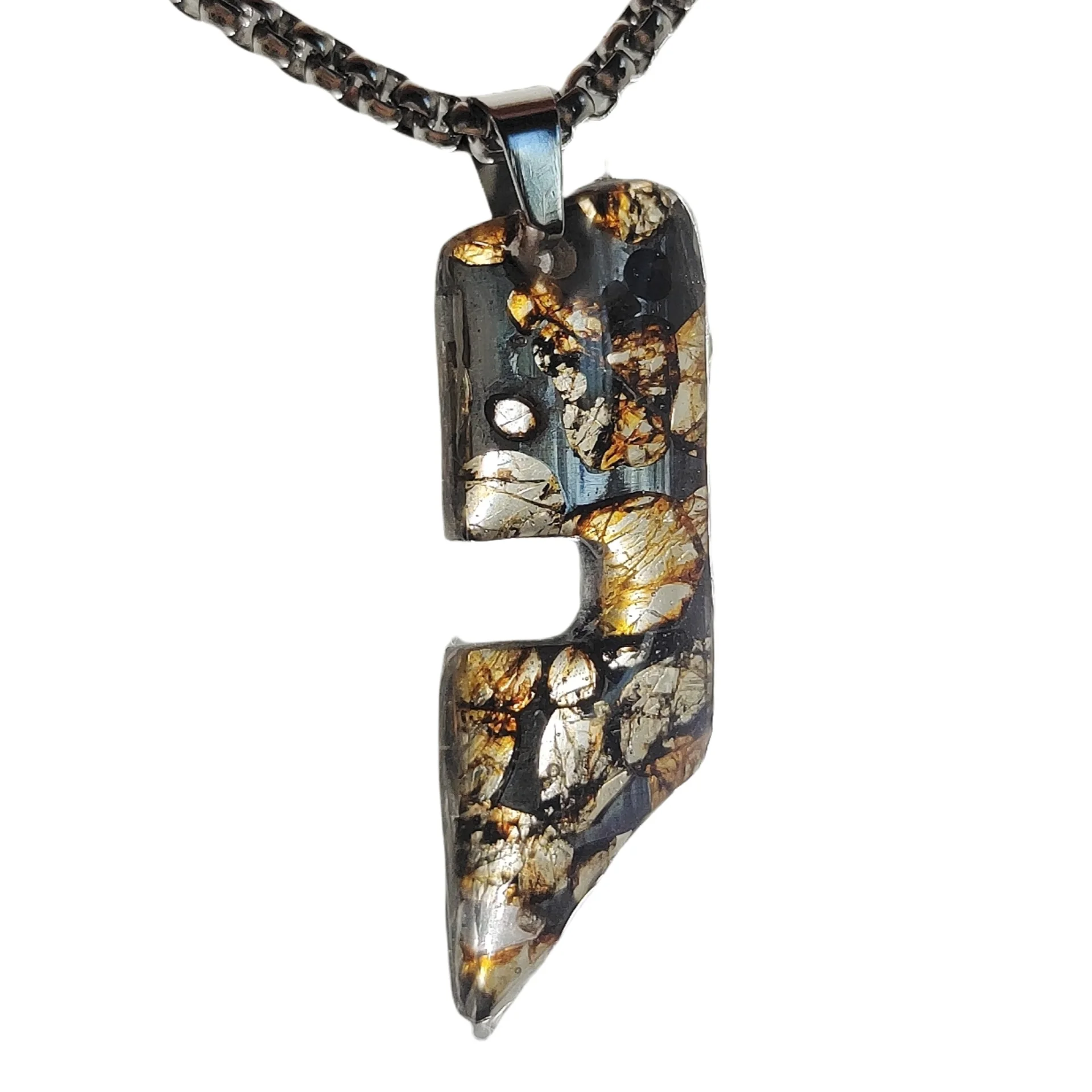 3.5g Seymchan Pallasite Olive Meteorite Premium Pendant Specimen Natural Meteorite Material Handmade pendant Collection- LB112