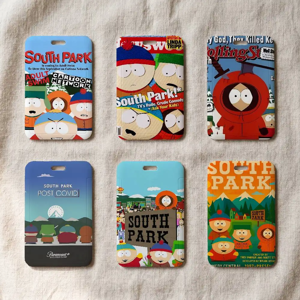 Cartoon S-South Comedy P-Park Fashion ID Card Holder Business Work Card Sleeve Protector