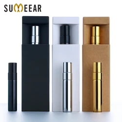 10/20/30/50PCS 5ml Perfume Bottle Gold Silver Black Bottle Atomizer With Matching Black White Box Spray Bottles Sample