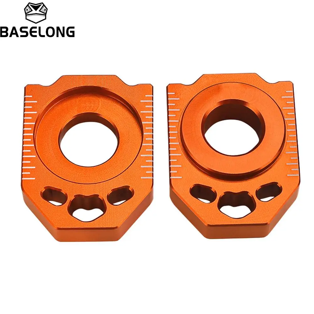 Orange CNC Rear Chain Adjuster Axle Block For KTM SX SXF XC XCF EXC EXCF XCW XCFW 125 150 200 250 300 350 400 450 500 525 530