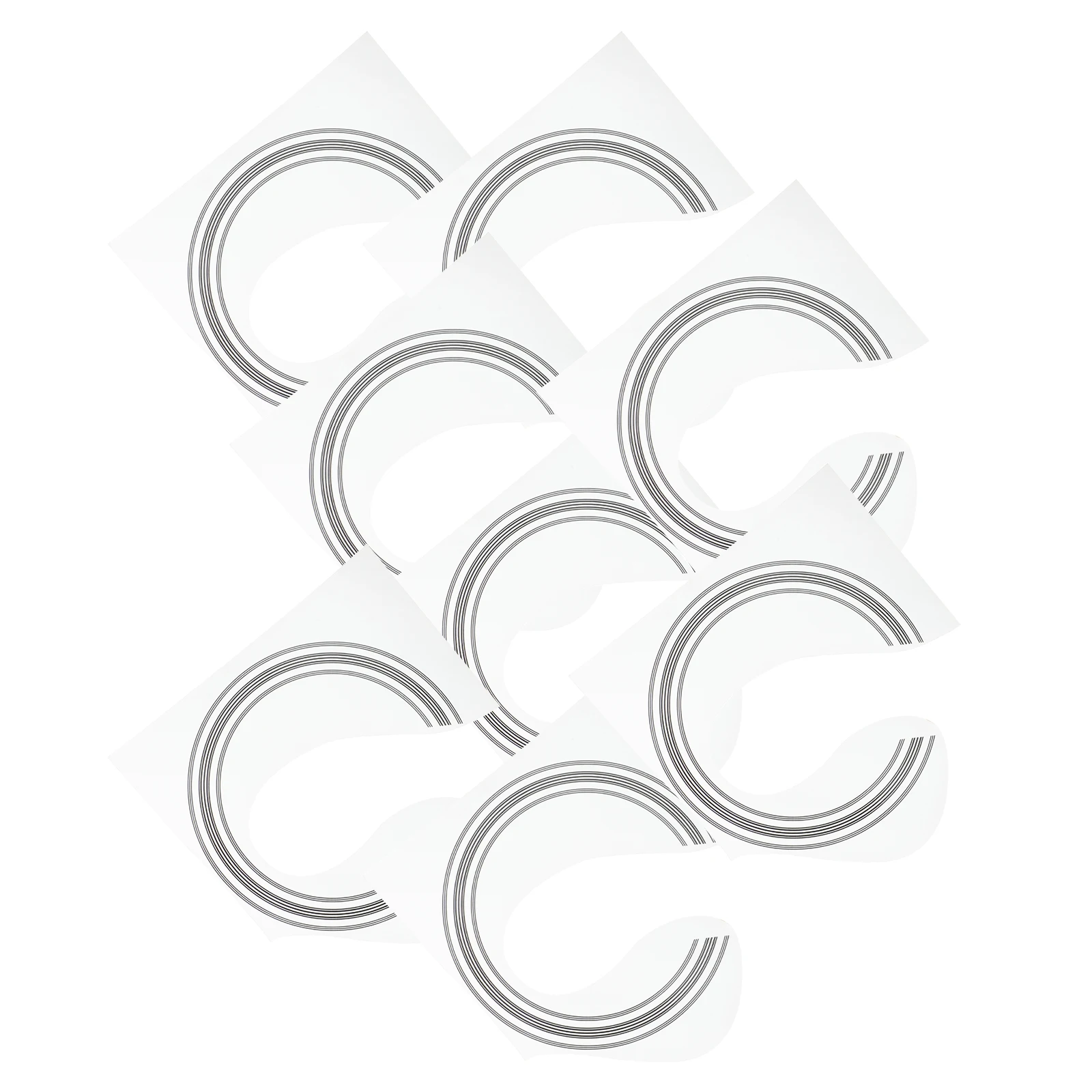 

8pcs Rosette Decoration Acoustic Guitar Sound Hole Rosette Adhesive Pvc Wood Inlay Sticker For Classical Guitars Sound Hole Ring