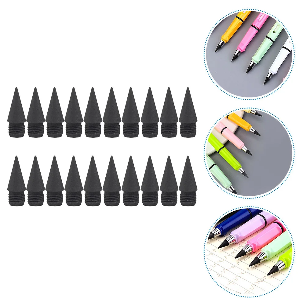 

20 Pcs Everlasting Pencil Replaceable Replacement Tip Lead Pencils Eternal Head Graphite Child