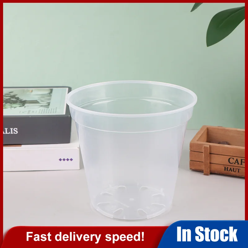 New Home Garden Round Planter Pot Orchid Nursery Container Planter Container Transparent Orchid Container Round Starting Pot