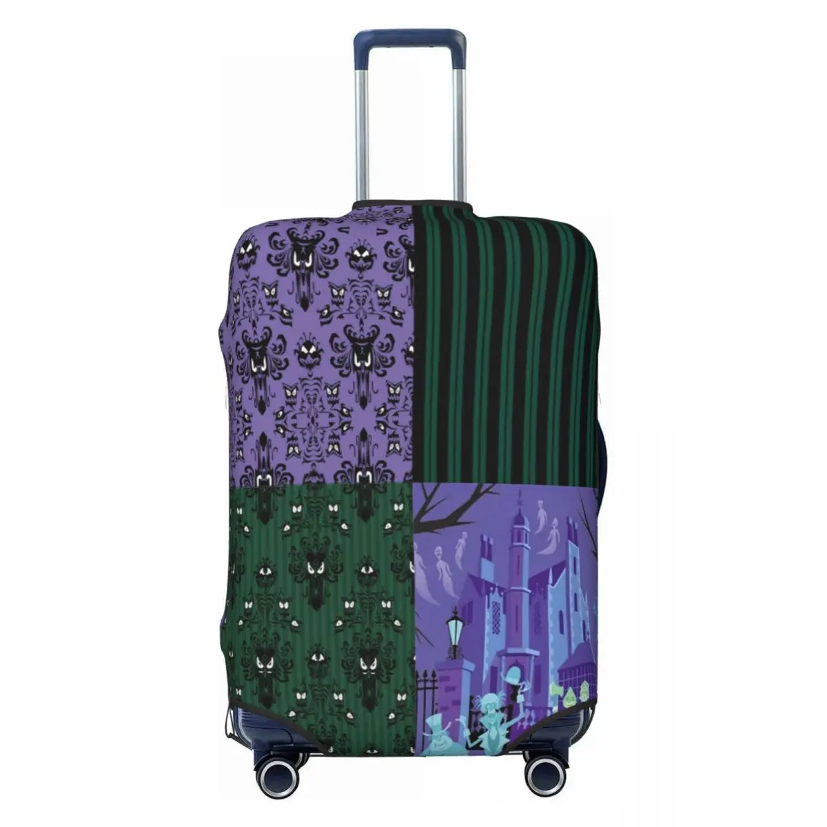

Haunted Mansion Pattern Luggage Cover Elastic Travel Suitcase Protective Covers Fits 18-32 Inch