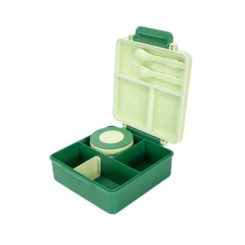 For The New Portable Portable Lunch Box, Student Lunch Box 4-grid Sealed Single Buckle Cute Big Box