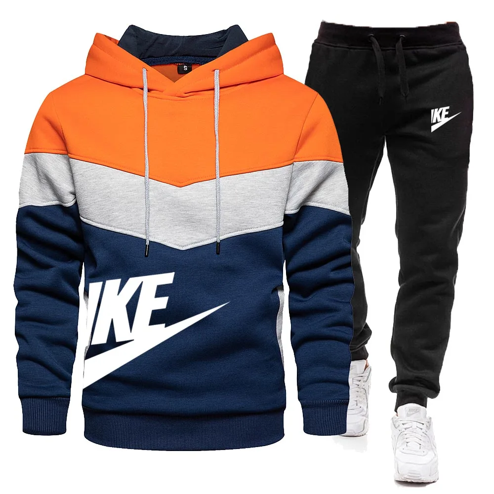 2024 Men\'s Hoodie+Pants Set Casual Sportswear Hoodie Pants 2-piece Set Casual Sportswear Autumn/Winter Jogging Set