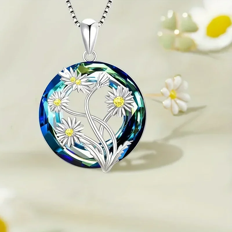 Fashion Fashion Flower Circle Pendant Necklace Women's Necklace Valentine's Day for Wife Mother's DayCelebration Birthday Gift f