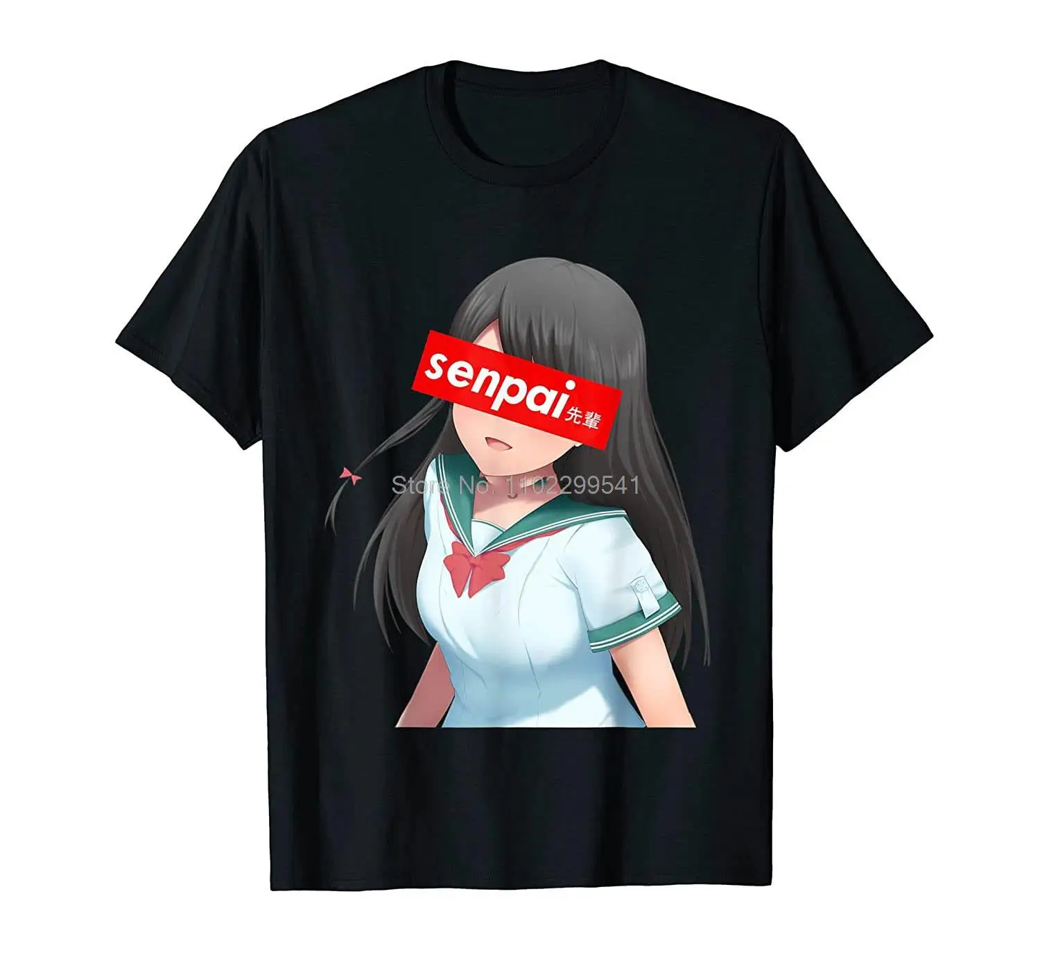 Notice Me Senpai T-Shirt Anime Girl Japanese Gift Idea Men Cotton Tshirt Tees Tops Harajuku Streetwear