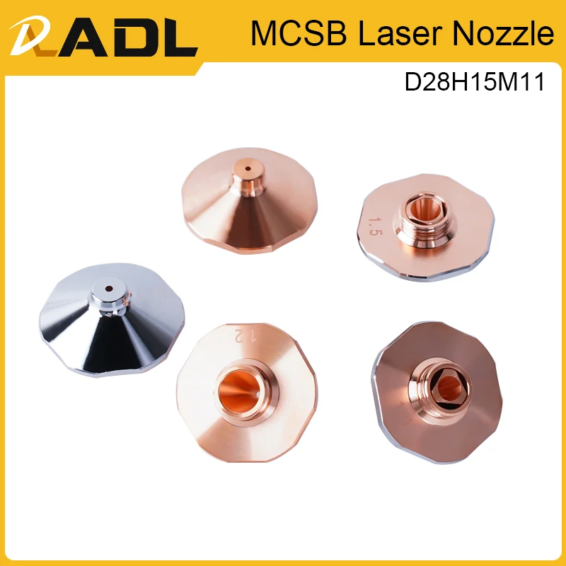 ADL 10PCS MCSB Lasers Nozzle Dia.28mm H15 M11 Caliber 1.0-4.0 High Speed for Raytools BOCI Fiber Laser Cutting Machine