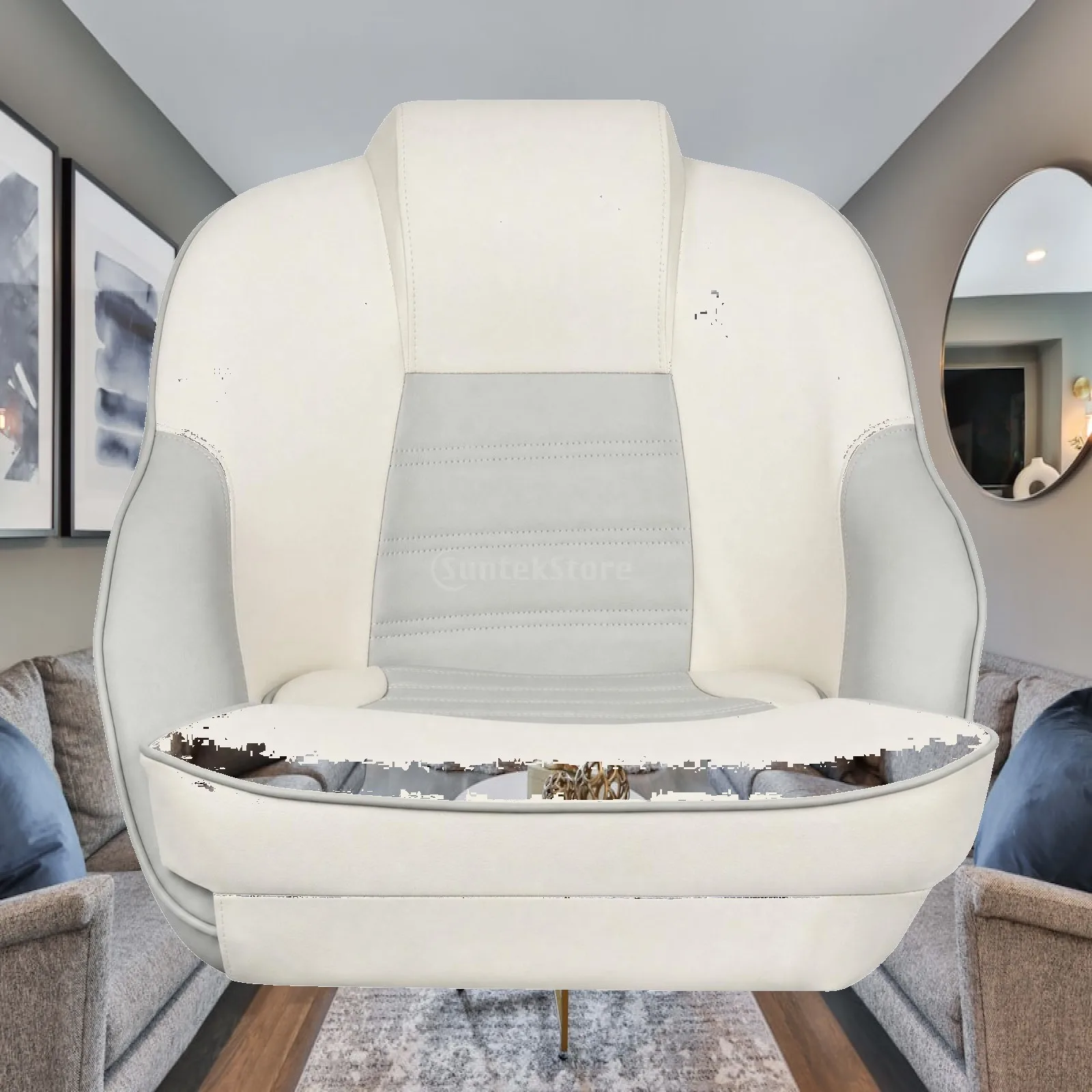 Marine Captain Seat Contoured Bucket Style Foldable Fishing Chair for Yacht Boat and Ocean Cockpit