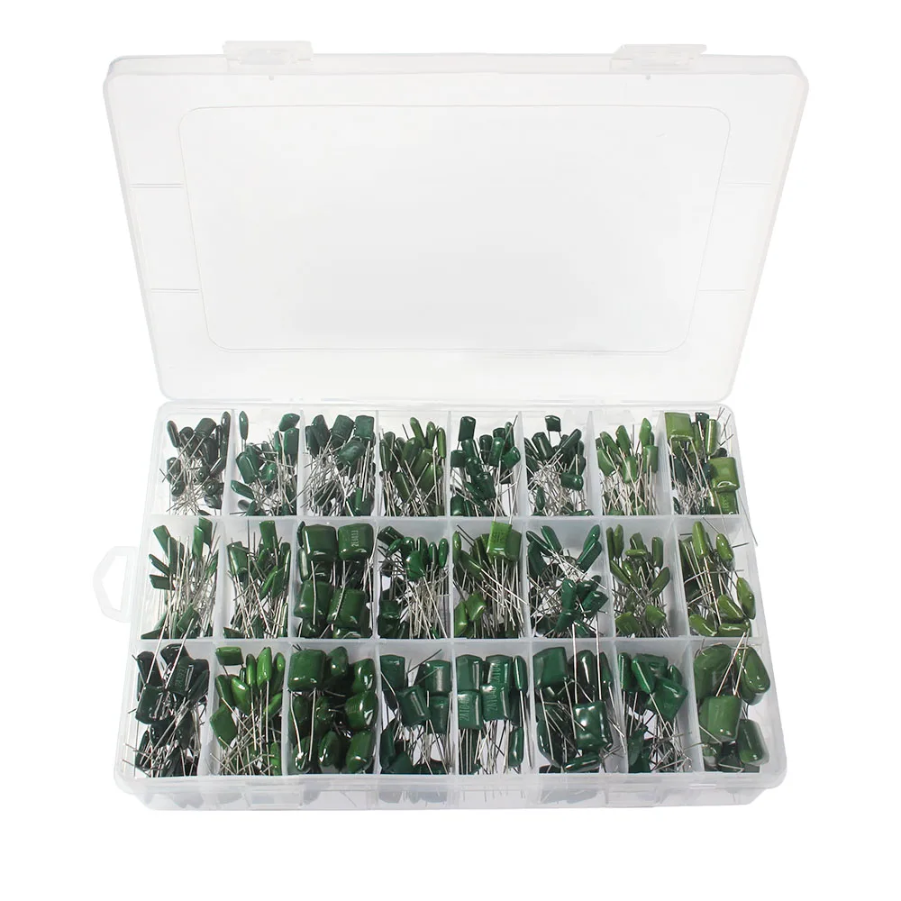 2A221~2A474 Polyester Polypropylene Film Capacitor assortment kit, 24 Values 660pcs capacitor set, 2A331 2A471 2A561 2A681 2A102