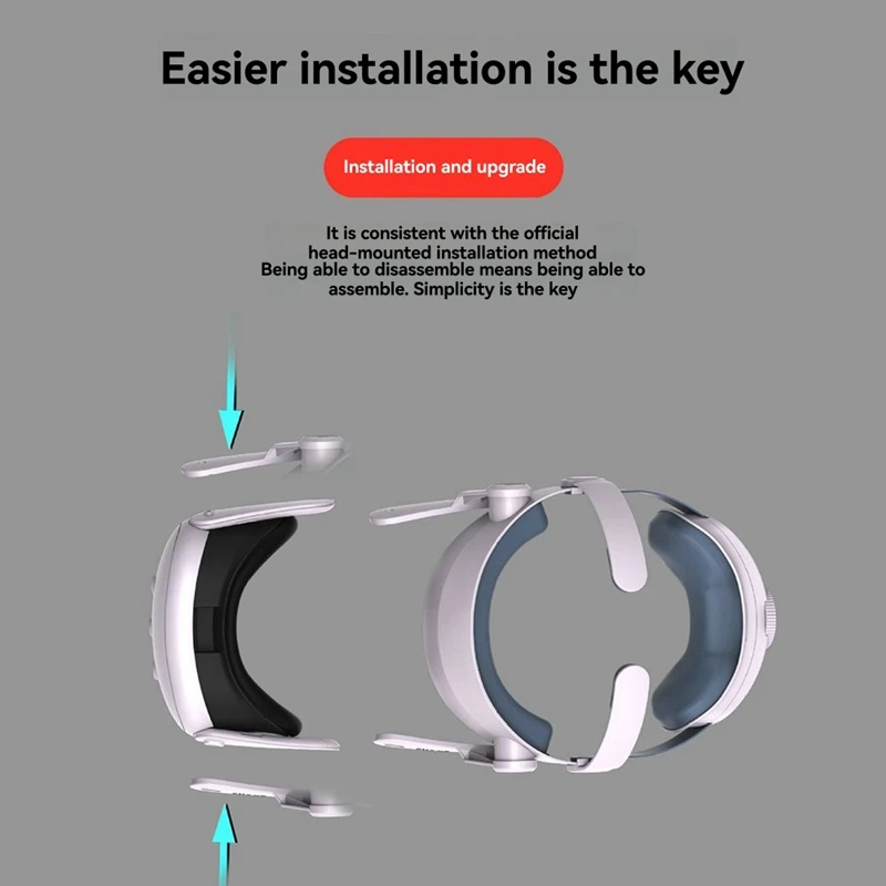 Replaceable Elite Strap for 3 VR Headset Improve Comfort Adjustable Head Strap for 3 Accessories-A12I
