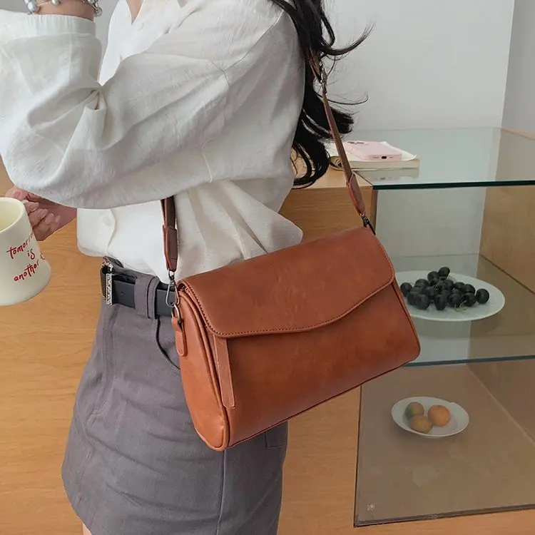 

Элитная классическая кожаная женская сумка в парижском стиле, элегантная дизайнерская сумка класса люкс, повседневная винтажная сумка-тоут, сумка через плечо, сумка-мессенджер