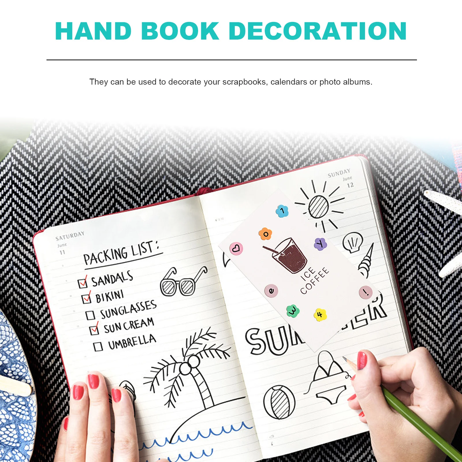 

15 листов наклейки с алфавитом для скрапбукинга, декоративные наклейки с маленькими буквами, очаровательные подарочные наклейки с алфавитом для скрапбукинга