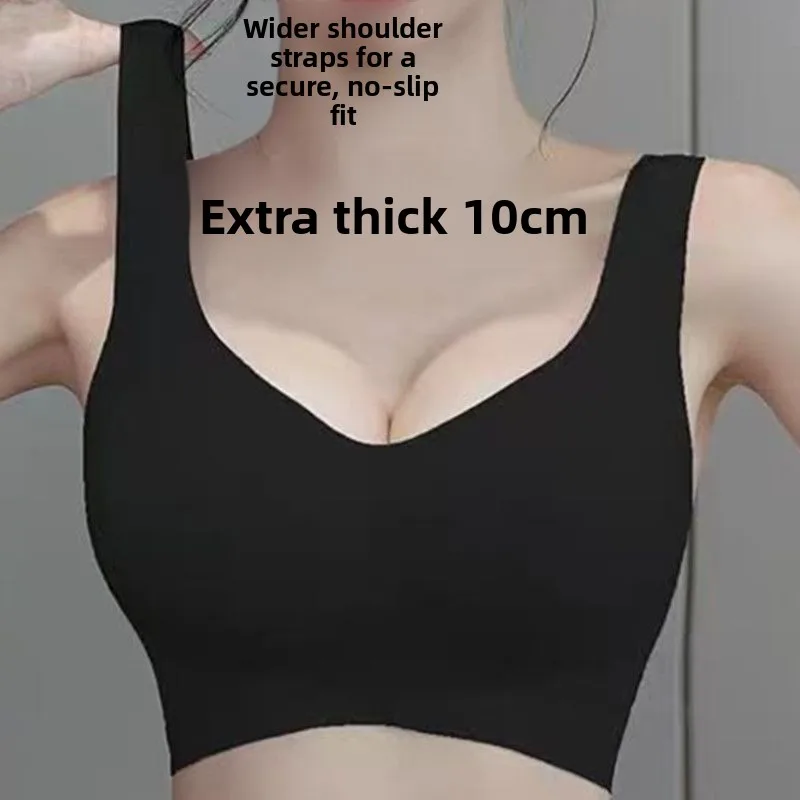 

Корректирующее белье, бесшовный бюстгальтер, жилет шириной 10 см, комплект с подкладкой, бюстгальтер пуш-ап для небольшой груди, чтобы расширить бюст, акцент на талии, без зазоров, проволока