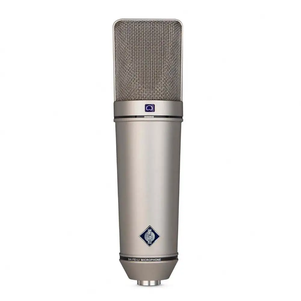 Professional U87AI 48V Wired Venom Magnetic Microphone Large 34mm Diaphragm for Kids Recording and Podcasting in Studios