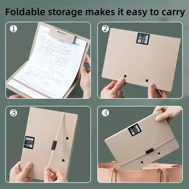 

Foldable Folders A4 To A5 Folder A4 Folding Board Student Test Paper Storage Folder Organize Folder File Contract Folder